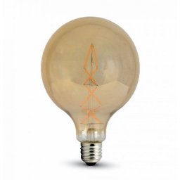 Bec LED cu filament V-Tac SKU-7149 G125 E27 8W 2200K lumina alba calda