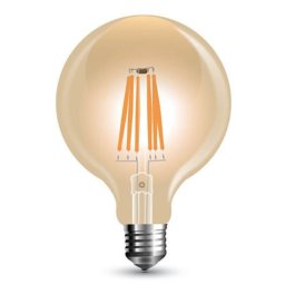 Bec LED cu filament V-Tac SKU-7155 Reglabil G125 E27 8W 2200K lumina alba calda