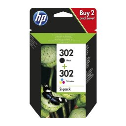Pachet 2 Cartuse Cerneala HP 302 X4D37AE Negru / Tri-color