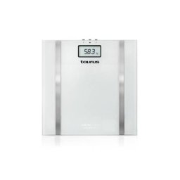 Cantar corporal Taurus Syncro Glass 10 memorii 150kg White Silver