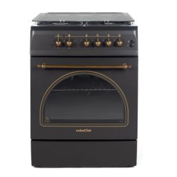 Aragaz NobelTek Cooking NLT 6604RNM/FE1 Plita Gaz Cuptor Electric Aprindere Electrica Iluminare Cuptor Negru Mat