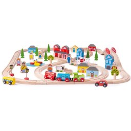 Set Creativ BigJigs Toys Circuit 87 piese +3 ani