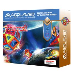 Set de Constructie MAGPLAYER Magnetic 30 Piese +3 ani