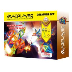 Set de Constructie MAGPLAYER Magnetic 62 Piese +3 ani