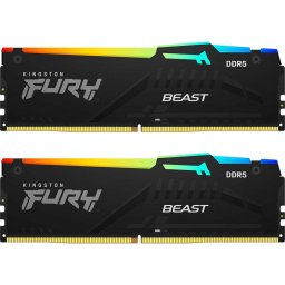 Memorie Kingston FURY Beast RGB Black 32GB (2x16GB) DDR5 5200MHz CL40 Dual Channel Kit