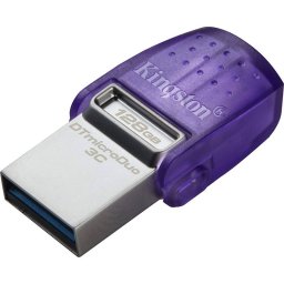 Memorie USB Kingston DataTraveler microDuo 3C G3 128GB USB-C 3.0 USB-A 3.0 Purple