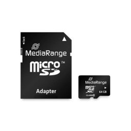 Card de memorie MediaRange 64GB MicroSDHC Clasa 10 + Adaptor SD