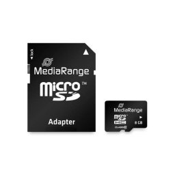 Card de memorie MediaRange 8GB MicroSDHC Clasa 10 + Adaptor SD