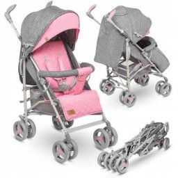 Carucior sport Lionelo Irma Husa Picioare Plasa Tantari Roz