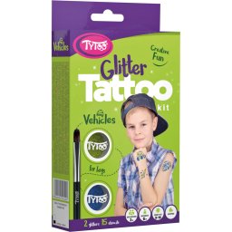 Set tatuaje temporare cu sclipici Tytoo KKCTT2213013 Vehicles