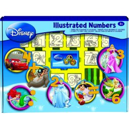 Set educativ cu stampile Multiprint MP1937 Numere Disney 46 piese
