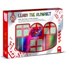 Set educativ cu stampile Multiprint MP1941 Alfabet 46 piese