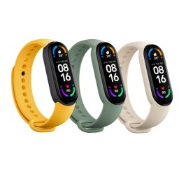 Curea Xiaomi Mi Smart Band 6 Strap 3 Bucati Ivory/Olive/Yellow