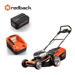 Pachet Masina de Tuns Gazonul REDBACK Acumulatori 40V 470mm 60l + Acumulator 40V/6Ah + Incarcator 40V/5A E148C+EP60+EC50