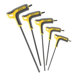 Set 5 Chei Torx Stanley FMHT0-69048 cu Maner P: T10 15 20 25 30 Negru/Galben