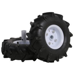 Set 2 Roti Cauciuc TEXAS 10Inch pentru Motosape Lilli si El-Tex 1800 Negru