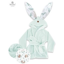 Halat de baie cu urechi MimiNu Lulu Natural