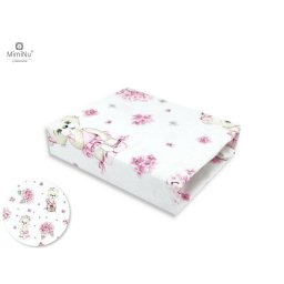Cearceaf cu elastic pentru patut MimiNu 120x60cm Design Pink Balerina