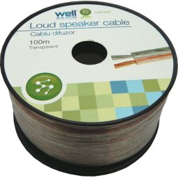 Cablu difuzor WELL 2x0.35mmp 100m Clear