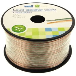Cablu difuzor WELL 2x1mmp 100m Clear