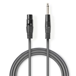 Cablu audio Nedis XLR - Jack 6.5mm 3m Grey