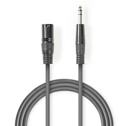 Cablu audio Nedis XLR - Jack 6.5mm 1.5m Grey