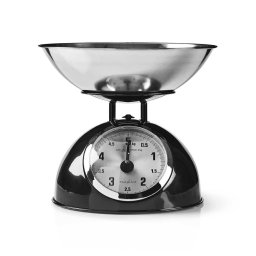 Cantar analogic de bucatarie Nedis KASC110BK Retro 5kg Negru