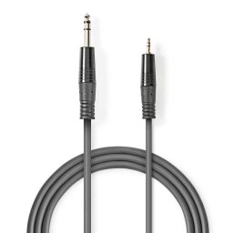 Cablu Audio Stereo Nedis Jack 6.35mm Tata la Jack 3.5mm Tata 3m Gri