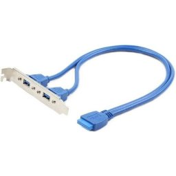 Placa cu conectori Gembird USB 3.0 Albastru