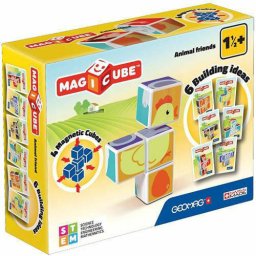 Set de Constructie Magnetic Geomag Magicube Animale Prietenoase 18 Luni+
