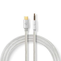 Cablu Nedis USB-C Tata la Jack 3.5mm Tata 1m Argintiu