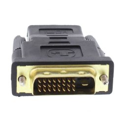 Adaptor WELL HDMI 19-Pini Mama la DVI-D 24+1 Pini Tata Aurit Negru