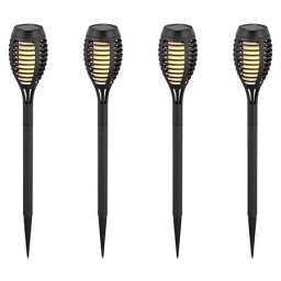 V-Tac SET 4 CORP ILUMINAT GRADINA IP44 3 IN 1 EFECT FLACARA INCARCARE SOLAR