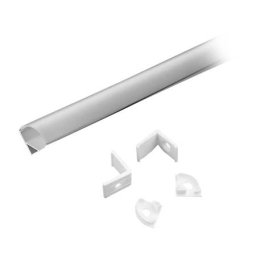 V-Tac PROFIL ALUMINIU PENTRU BANDA LED 2M 15.8MM X 15.8MM ALB