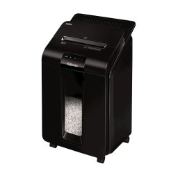 Distrugator documente FELLOWES 4629201 AutoMax 100M Mini-Cut 4x10mm Auto-Reverse Negru