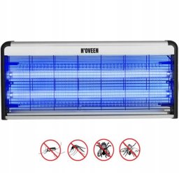 Lampa Electrica Anti Insecte Noveen 40W Silver Black