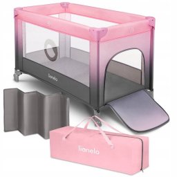 Patut Pliant cu un Nivel si Intrare Laterala cu Fermoar Lionelo Stefi Pink Ombre