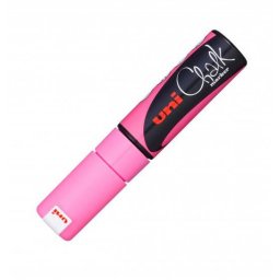 Marker Creta Lichida Uni 8mm Roz Fluorescent