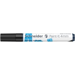 Marker cu Vopsea Acrilica Schneider Paint-It 320 4 mm Negru