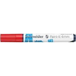 Marker cu Vopsea Acrilica Schneider Paint-It 320 4 mm Rosu