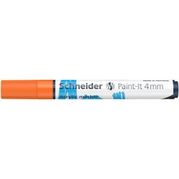 Marker cu Vopsea Acrilica Schneider Paint-It 320 4 mm Portocaliu