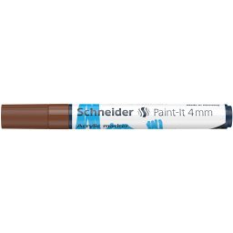 Marker cu Vopsea Acrilica Schneider Paint-It 320 4 mm Maro