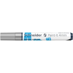 Marker cu Vopsea Acrilica Schneider Paint-It 320 4 mm Argintiu