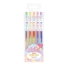 Set Pix cu Gel Zebra Sarasa Marble 5 Culori