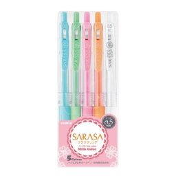 Set Pix cu Gel Zebra Sarasa Milk 5 Culori
