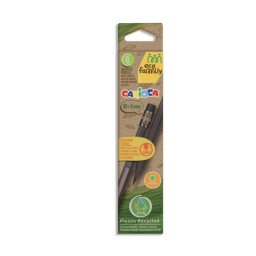 Set 6 Creioane Grafit Carioca Eco Black HB plus Radiera