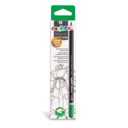 Creioane cu Mina Grafit Carioca 2H 12 Bucati/Set