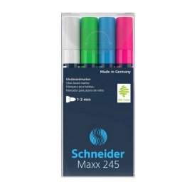 Set Marker pentru Sticla Schneider Maxx 245 4 Culori Deschise