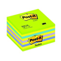 Cub Notite Adezive Post-it Neon 76 Verde / Galben