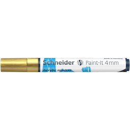 Marker cu Vopsea Acrilica Schneider Paint-It 320 4 mm Auriu